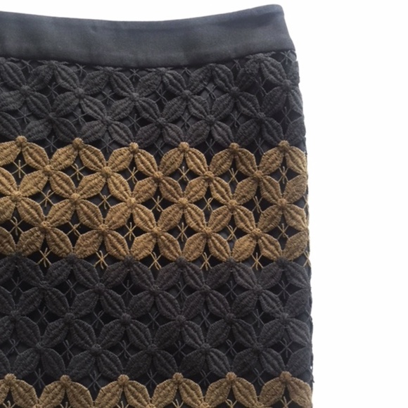 ANN TAYOLOR LOFT -Stripe Crochet Pencil Skirt - Picture 4 of 4